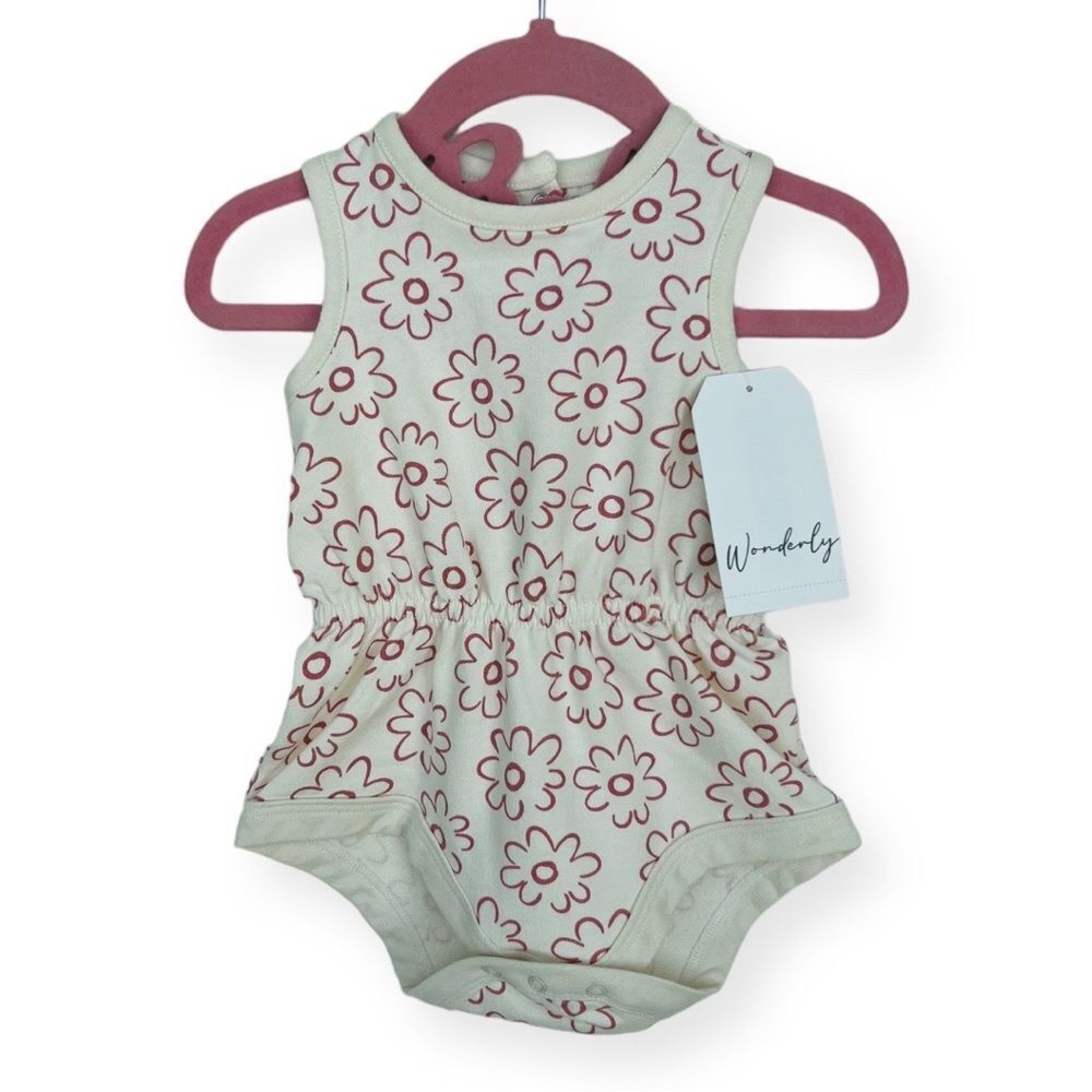 Wonderly Baby Girls Sleeveless Floral Romper Size 6 Months NWT